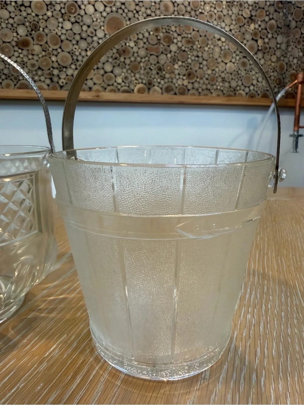 Antique Anchor Hocking Wexford Glass Ice Buckets